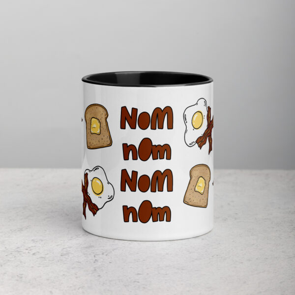 Breakfast Noms Mug, Black, 11oz